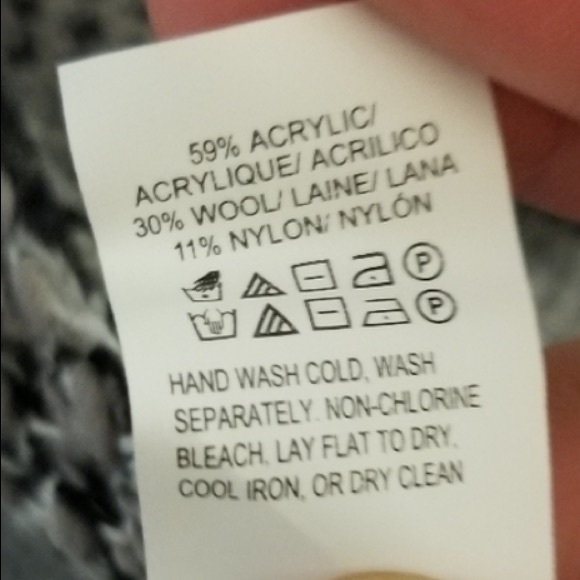 LUCKY BRAND Black & Gray Ikat Print Open Front Cardigan M NWT - Picture 7 of 7